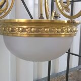 Lustre en laiton et pâte de verre Napoléon III