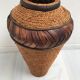 Large basket in vintage wicker rattan