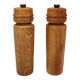 Vintage set of salt and pepper grinders, in oak Denmark 1960s