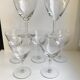 Set of 7 engraved wine glasses star model 50s