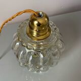 Lampe baladeuse à poser ou suspendre verre bulle vintage