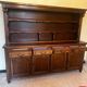 Rustic two-body oak sideboard from the 1960s.