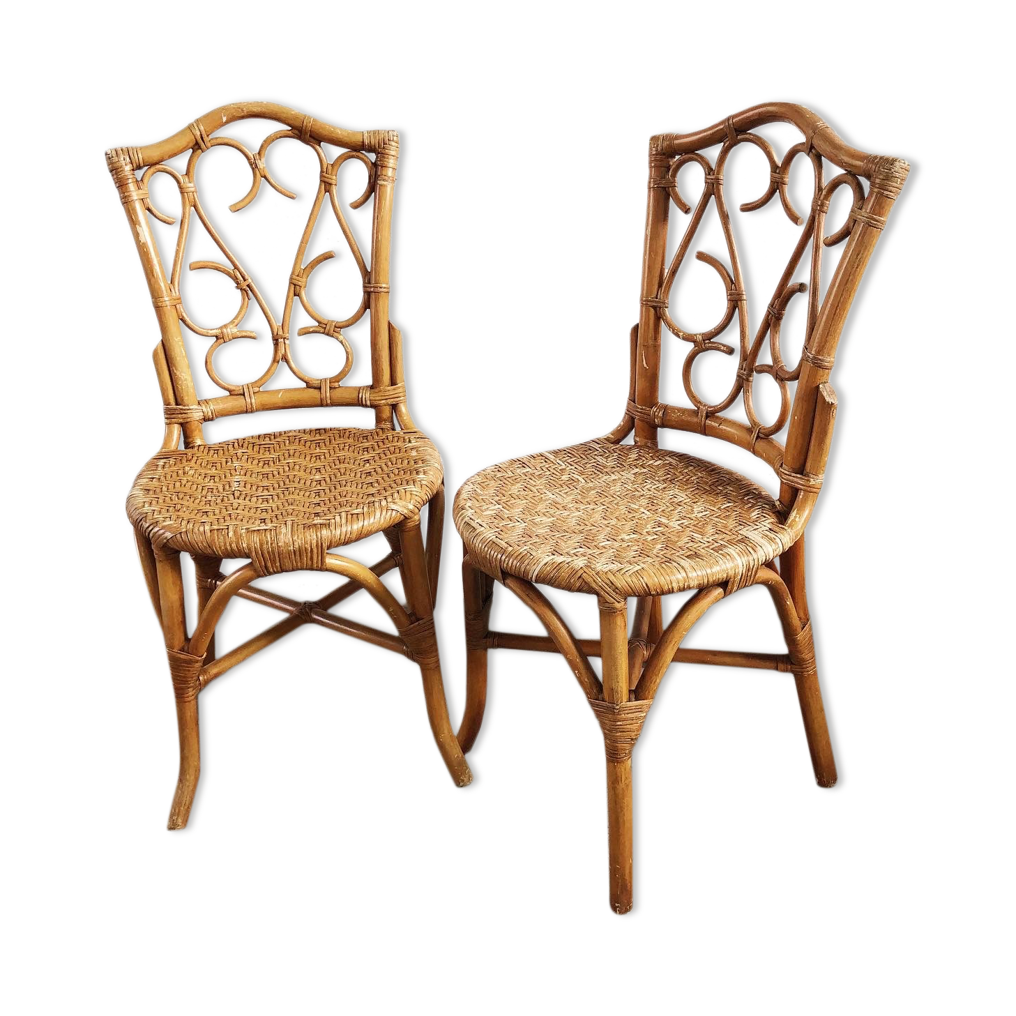 Pair of rattan chairs