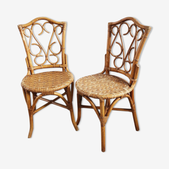 Pair of rattan chairs