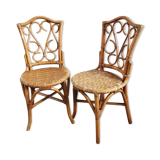 Pair of rattan chairs