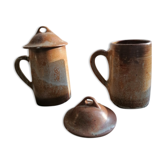 Paire de mugs en grès