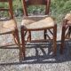 6 antique and mismatched mulched chairs
