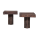 Paire de tables d'appoint en bois Wabi-Sabi, Belgique 1950