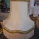2 bedside lamps in white alabaster with lampshades.