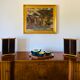 Leonardo Mosso 2 palisander and brass table lamps, Italy 1970s