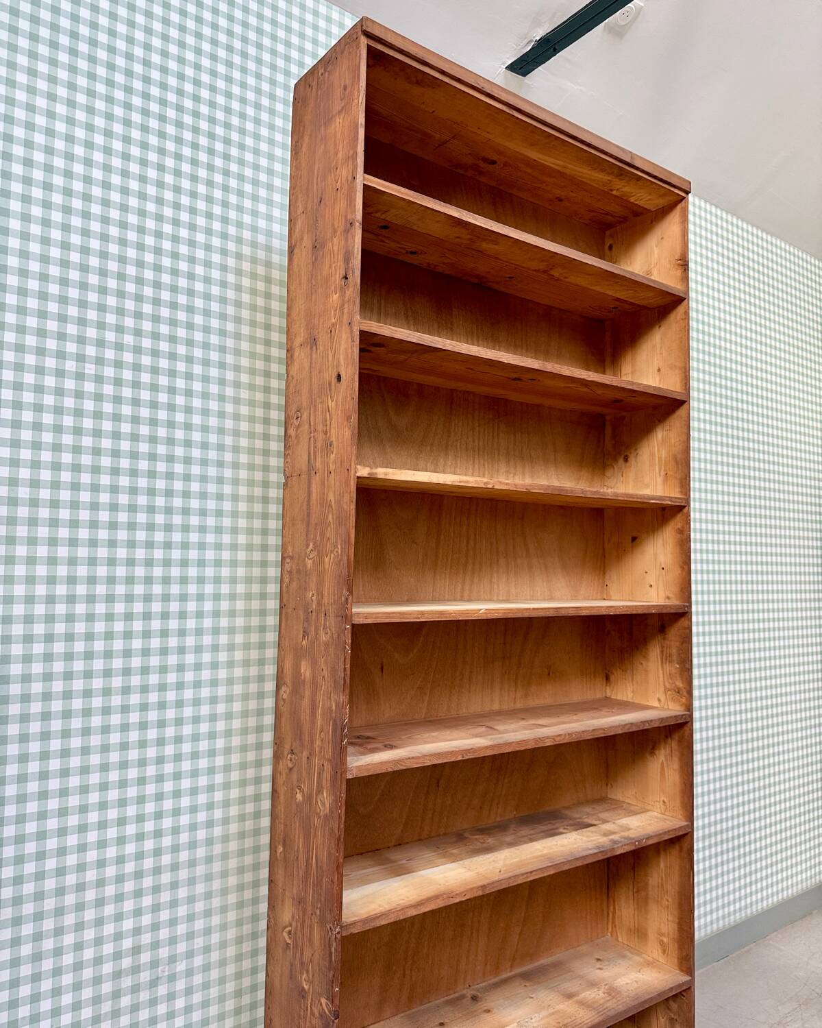 Large vintage wooden bookcase