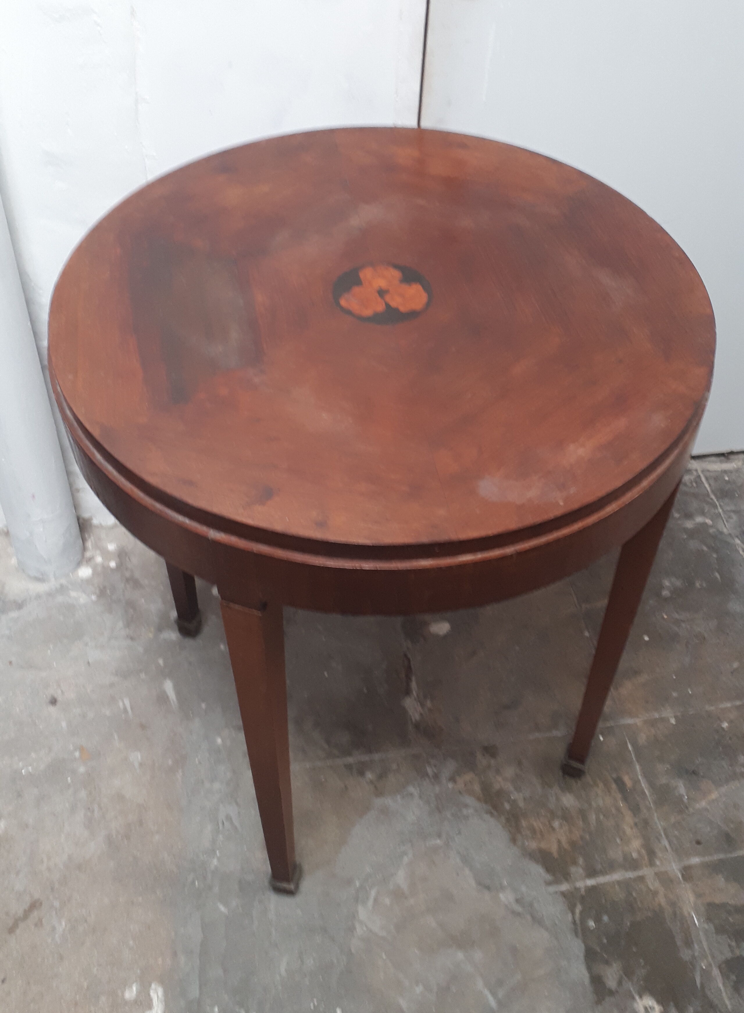 1930 art deco wood marquee pedestal table