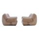 Vintage pair of velvet armchairs MARIANI 1970s