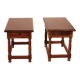 pair of Spanish walnut bedside tables or side tables