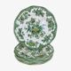 6 flat plates wedgwood oriental pheasants green
