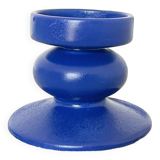 photo blue ceramic candle holder