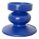 photo blue ceramic candle holder
