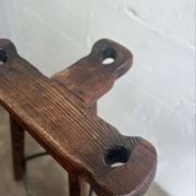 Set of 2 vintage spanish brutalist stools / bar stools