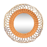 Mirror rattan 35x35cm Sun