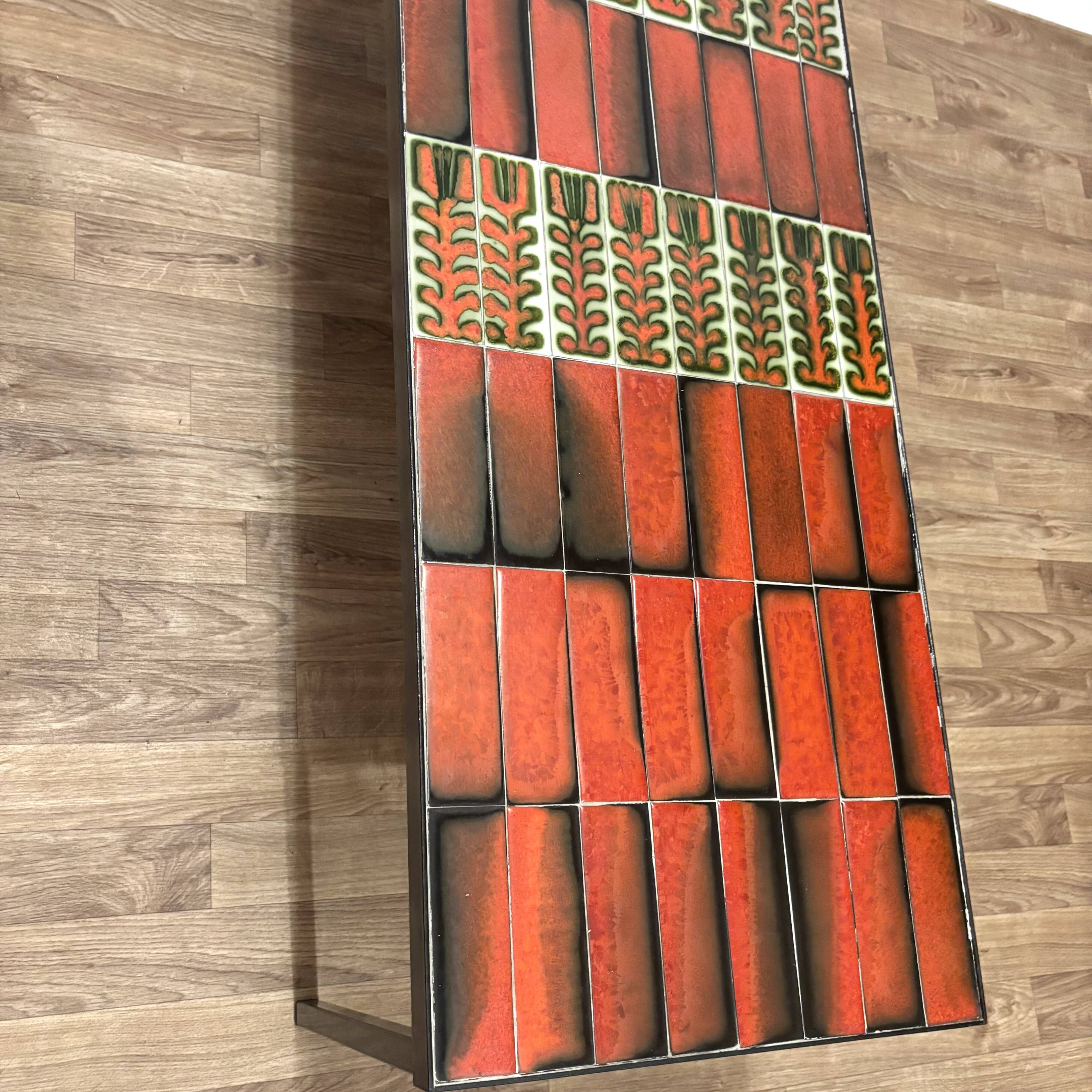 Coffee table by the ceramist Roiger Capron from the 1970s.