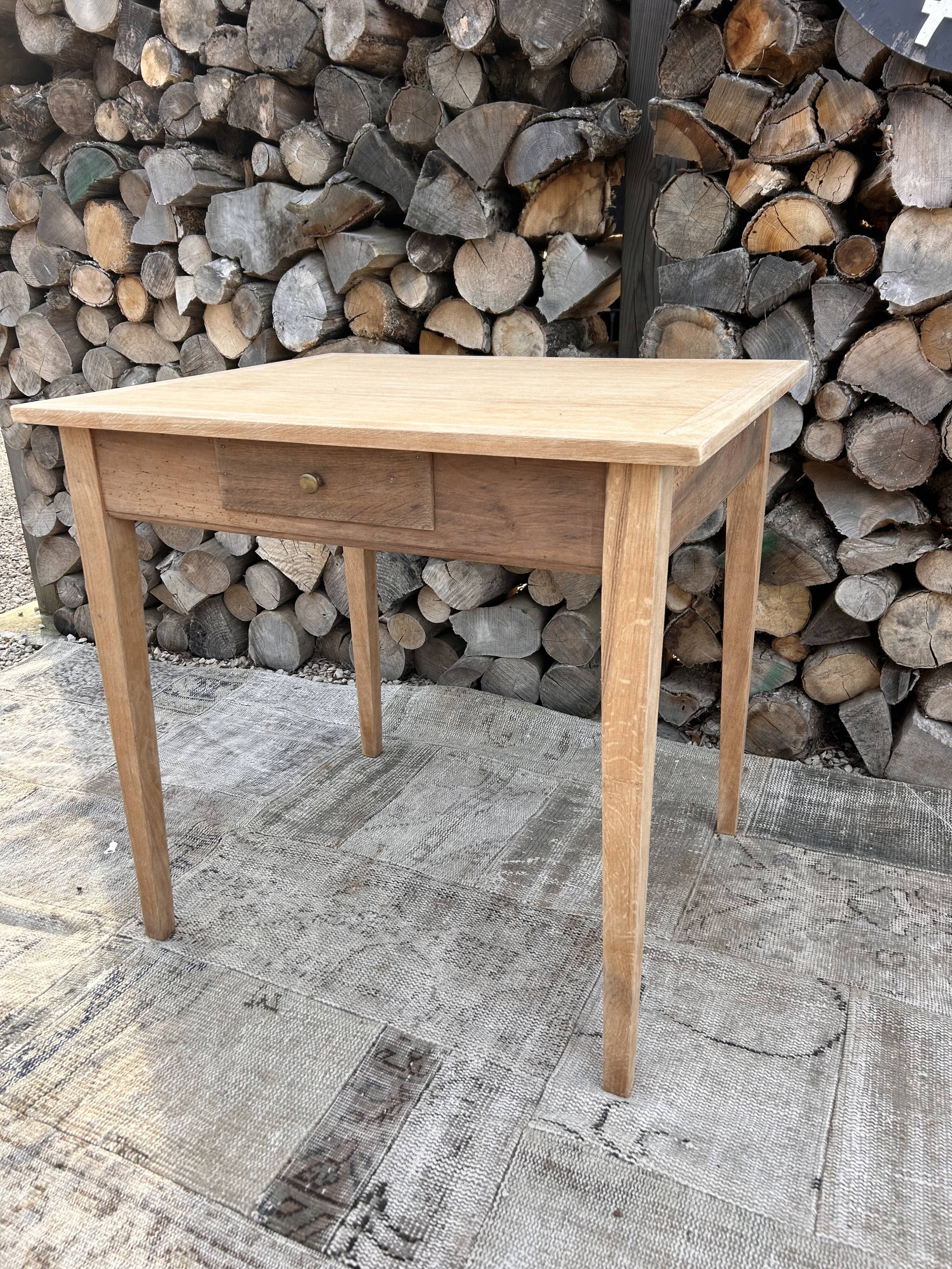 Renovated wooden farmhouse table