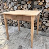 Renovated wooden farmhouse table