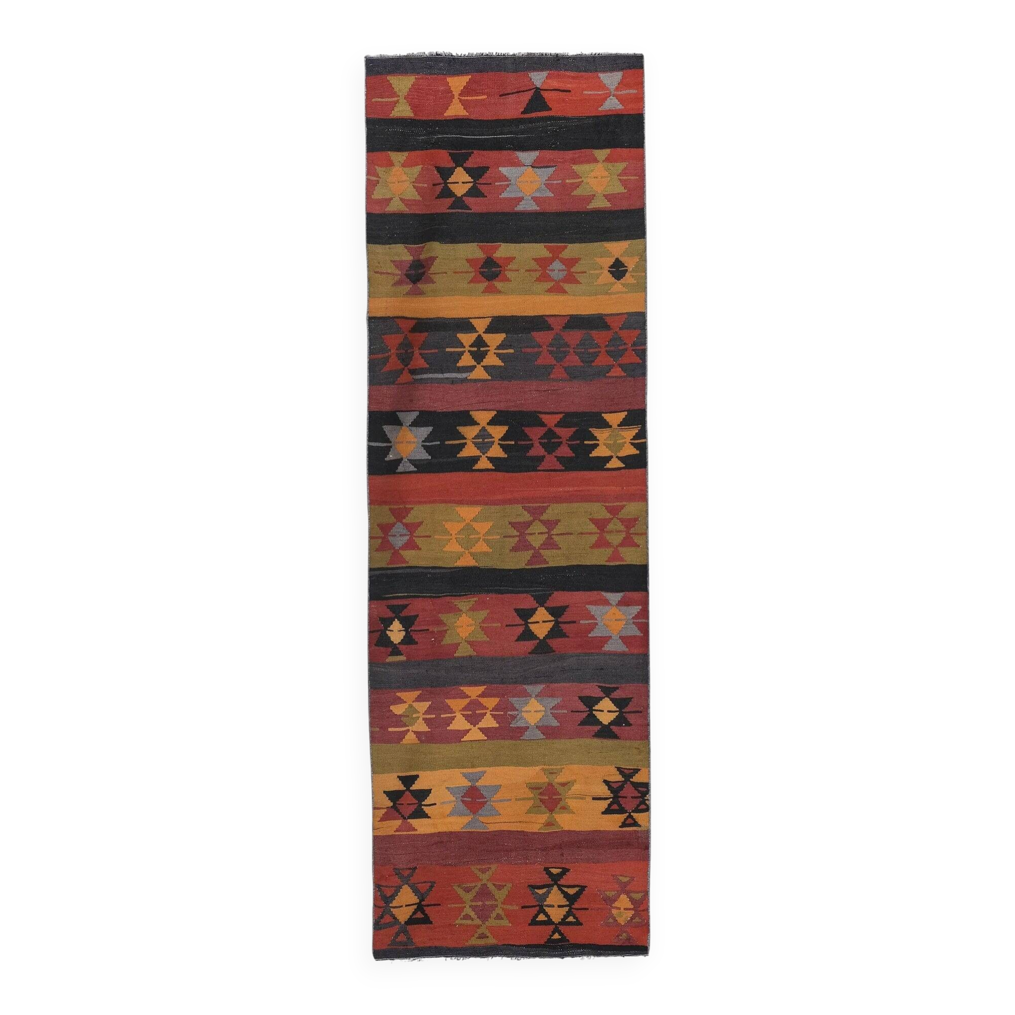 Vintage Turkish hallway rug 92x287 cm