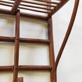 Rattan wall coat rack