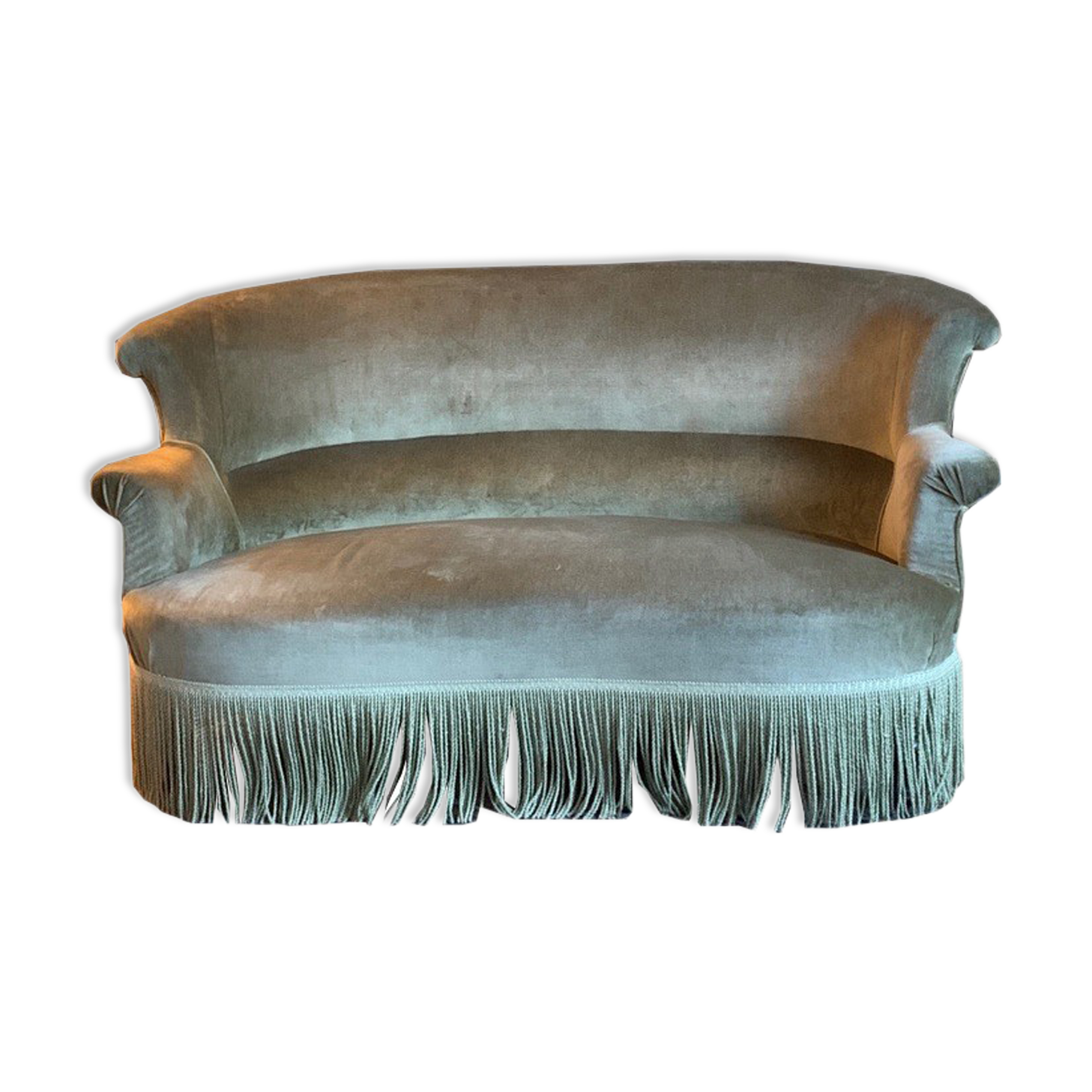 Green velvet toad sofa
