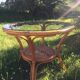 Vintage bamboo and rattan coffee table