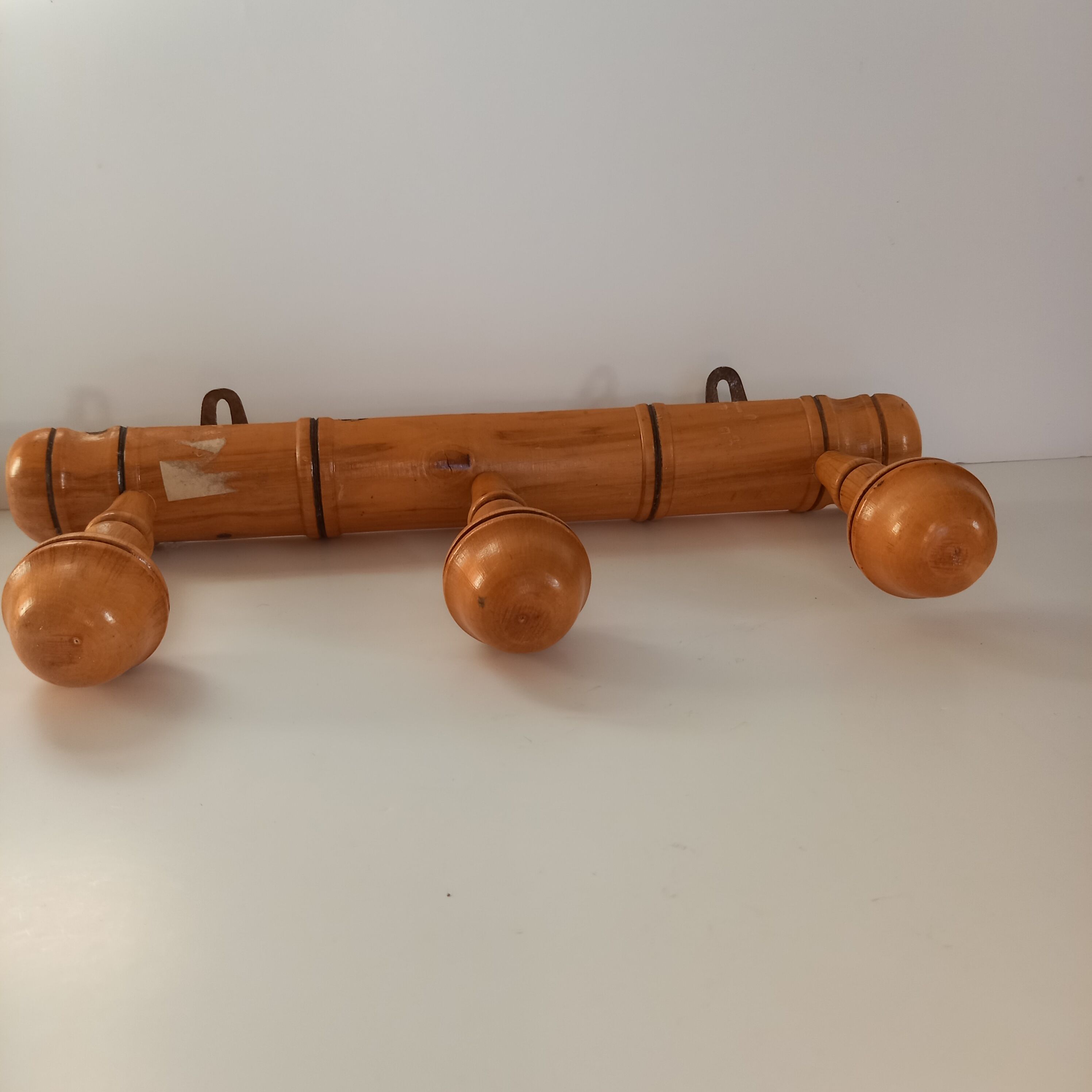 Wooden coat rack imitation vintage bamboo