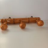 Wooden coat rack imitation vintage bamboo
