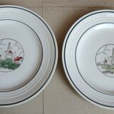 Set of 2 flat plates St Amand décor Flanders