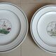 Set of 2 flat plates St Amand décor Flanders