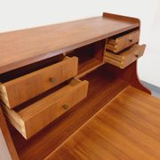 Secrétaire scandinave danois vintage Tibergaard en teck des années 50 60
