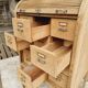 Antique roller shutter cabinet oak chest of drawers
