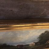 Paire de tableaux paysages champêtres