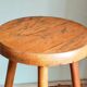 Vintage solid blond wood bar stool