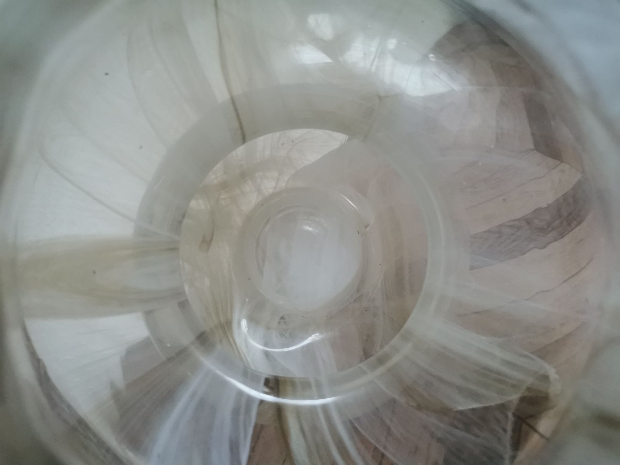 Vase champignon verre marbré