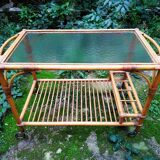 Glass and rattan service