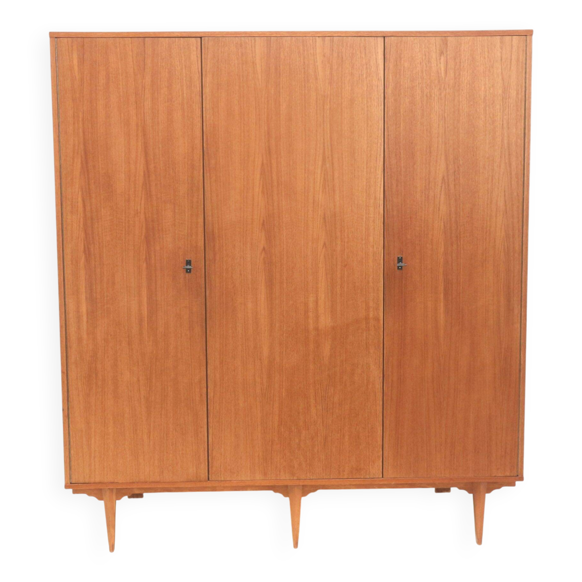Vintage Belgian design 3-door wardrobe made in the 1960s