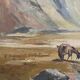 HSP table "Animated alpine landscape" early XX° signed