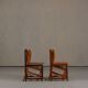 Vintage sculptural unique design dining chairs, France 1960s set of 2