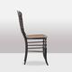 Cane chair in turned and blackened wood. Napoleon III.