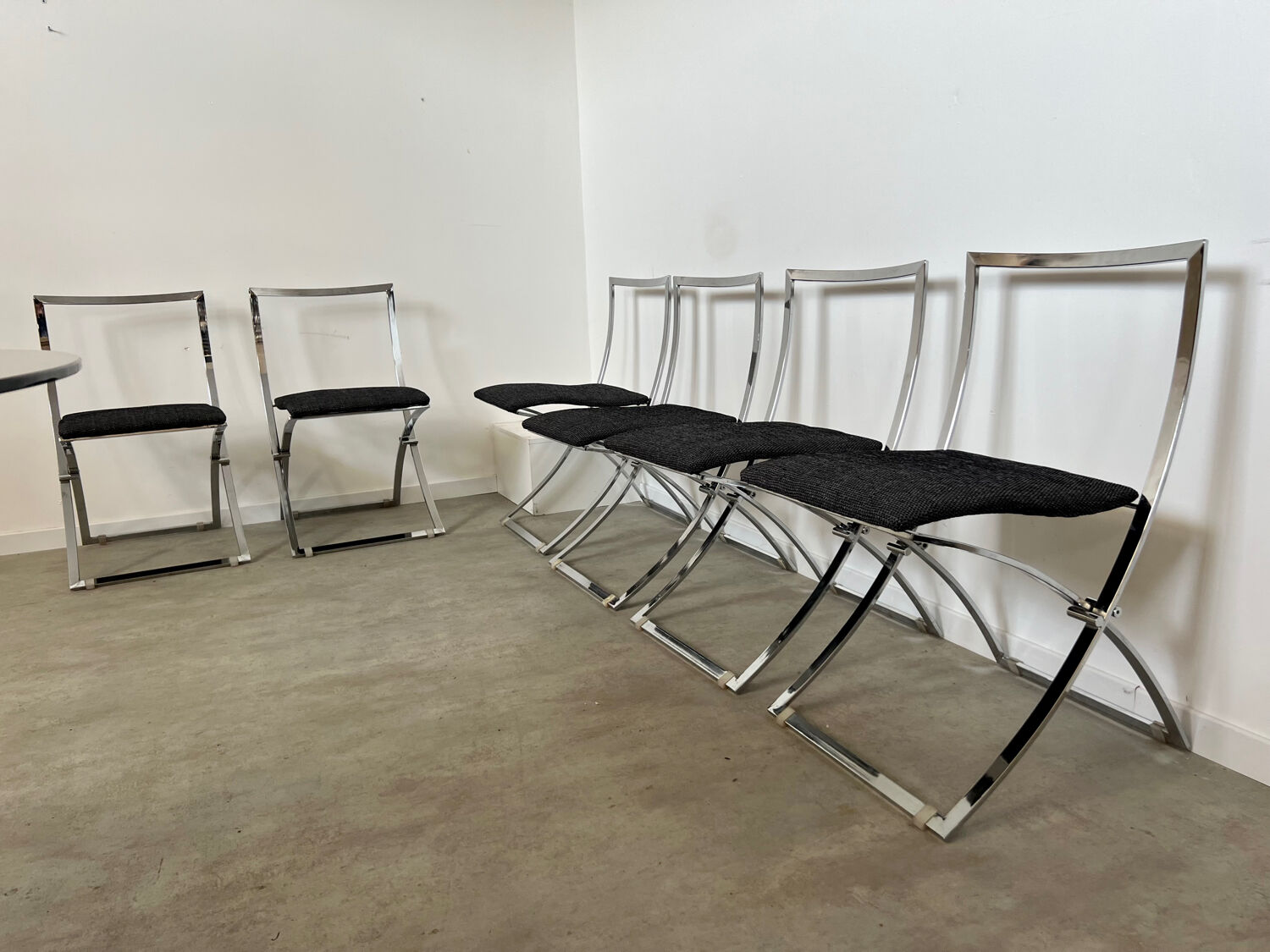 Table et 6 chaises pliante Luisa vintage design italien Marcelo Cuneo