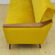Mid-century yellow velvet sofa, 1960s