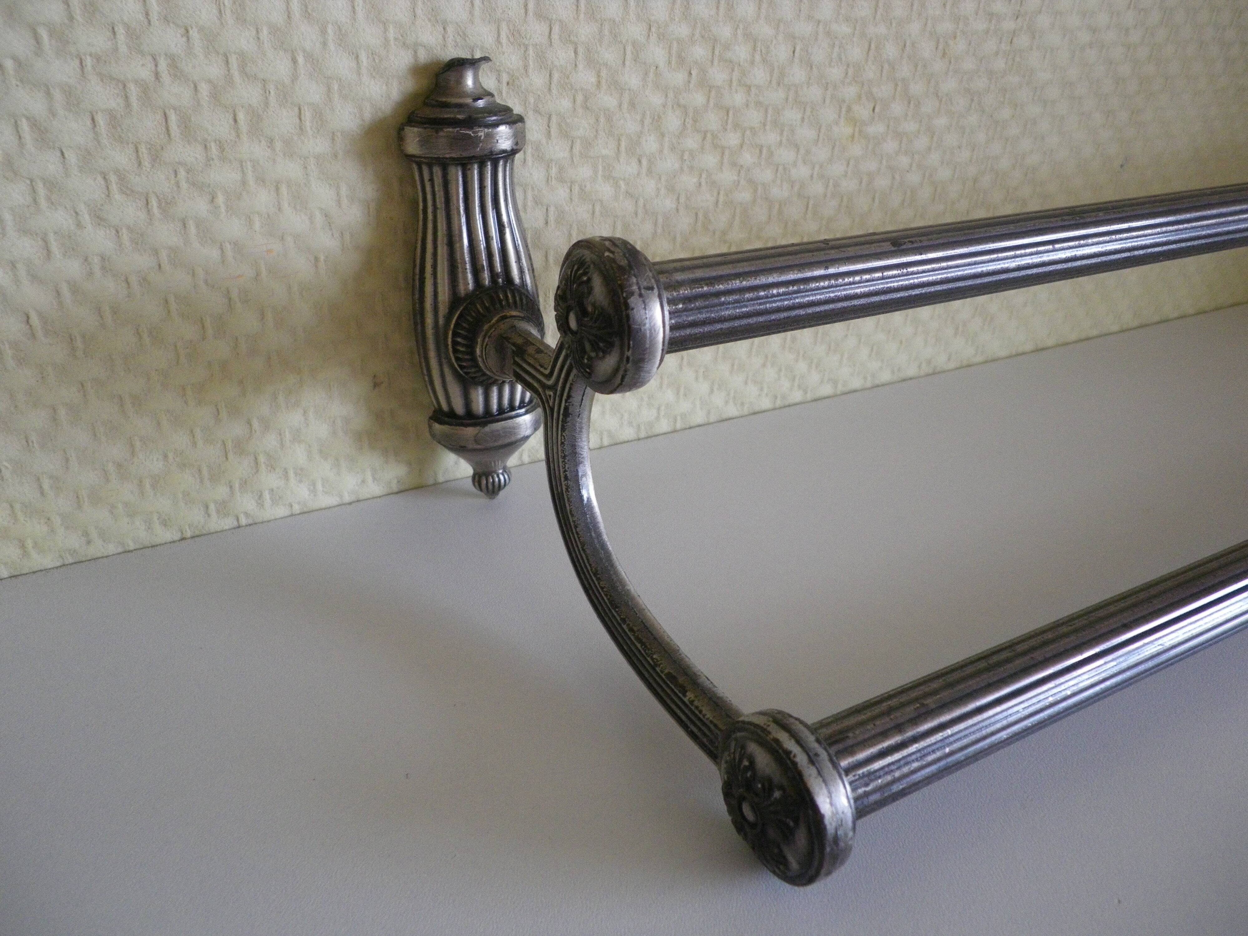 Porte serviettes double mural, style empire -1970-