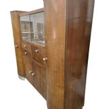 vintage XL art déco grande armoire en bois / bar / vitrine