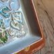 Terracotta plate signed P.Boy, glazed artisanal ceramics.