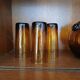 8 pièces en verre bullé